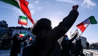 تظاهرات هواداران مجاهدین مقابل دادگاه آنتورپ