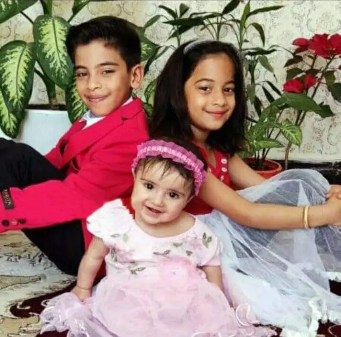 -تصویری از ۳ کودک جان‌باخته سیل استهبان فارس