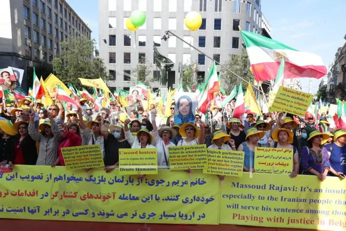 -آسوشیتدپرس: انعکاس تصویری در اعتراض به معاهده بین دولت بلژیک و رژیم ایران در بروکسل - 14
