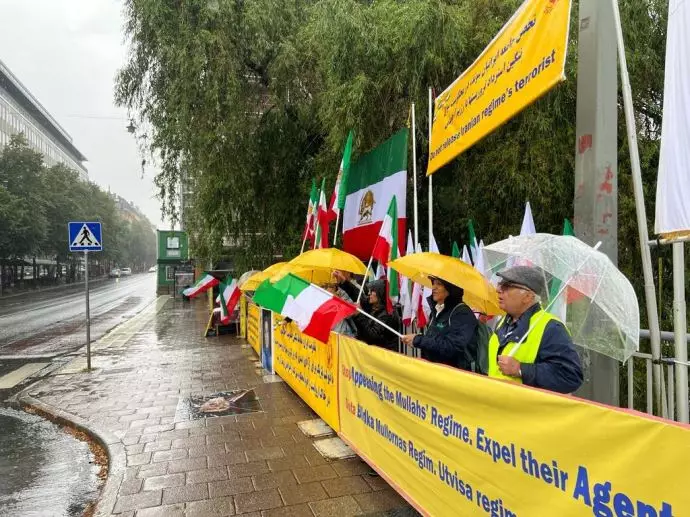 آکسیون اعتراضی ایرانیان آزاده در استکهلم علیه توافق شرم‌آور دولت بلژیک با رژیم آخوندی - ۱۶تیرماه