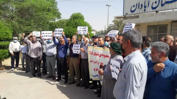 -آبادان-تجمع اعتراضی و تظاهرات بازنشستگان و مستمری‌بگیران تأمین اجتماعی-۲۵ تیر