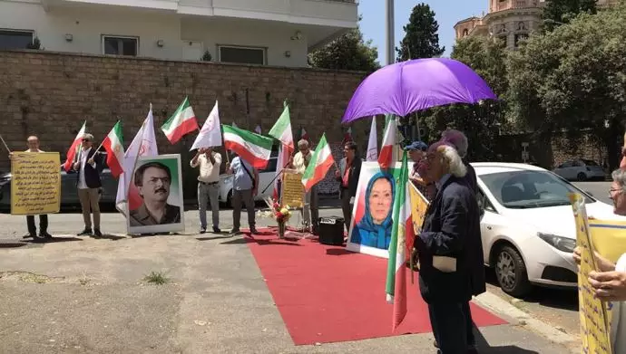 آکسیون اعتراضی ایرانیان آزاده در ایتالیا