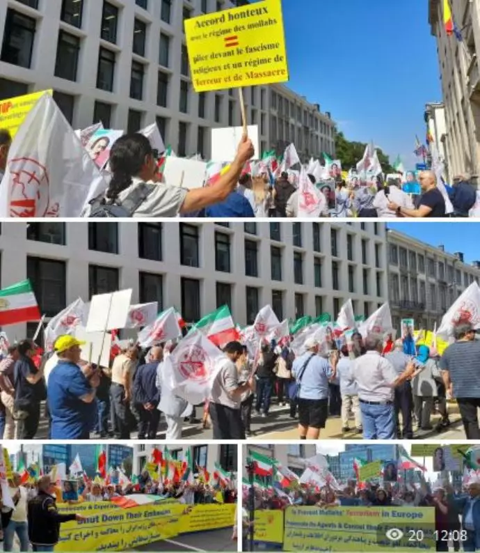-تظاهرات ایرانیان آزاده در بروکسل علیه معامله ننگین با آخوندهای حاکم - ۱۴تیرماه