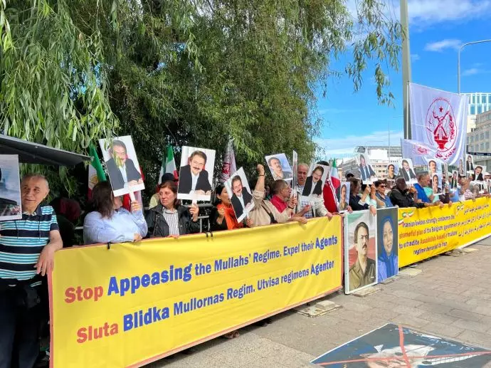 تحصن ایرانیان آزاده در استکهلم سوئد علیه معامله ننگین با رژیم آخوندی