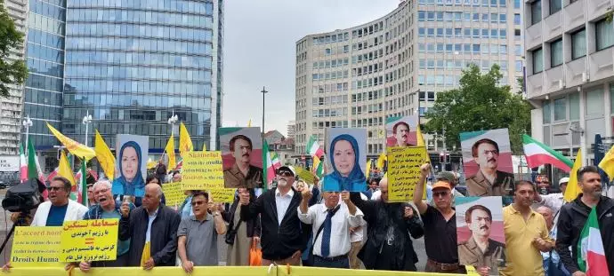-تظاهرات ایرانیان آزاده و هواداران مجاهدین در بروکسل علیه توافق شرم‌آور دولت بلژیک - ۲۹تیرماه