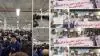 تجمع اعتراض پرسنل مادیران جهت کمبود حقوق و نگهبانان چاه نفت اهواز