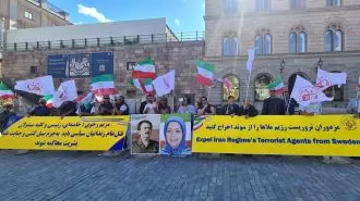 آکسیون ایرانیان آزاده در استکهلم سوئد - ۱۵مرداد