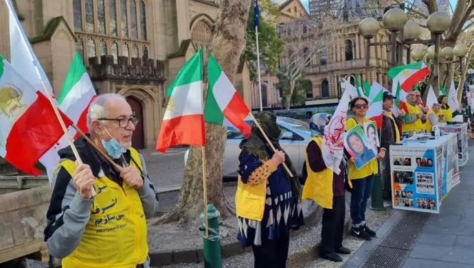 آکسیون اعتراضی ایرانیان آزاده در سیدنی در حمایت از مقاومت ایران