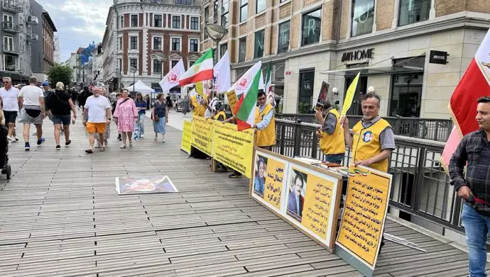 آکسیون اعتراضی ایرانیان آزاده در آرهوس دانمارک علیه مماشات با آخوندها