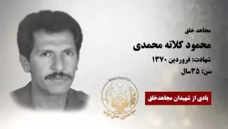 مجاهد شهید محمود کلاته محمدی