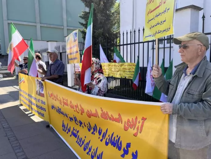 آکسیون اعتراضی ایرانیان آزاده و هواداران مجاهدین در بلژیک