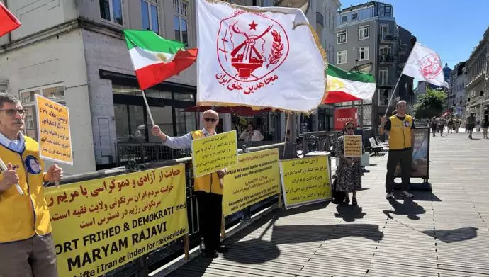 آکسیون اعتراضی ایرانیان آزاده و هواداران سازمان مجاهدین در آرهوس