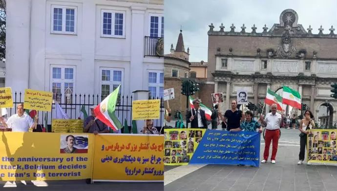 آکسیون اعتراضی ایرانیان آزاده در کپنهاک و ایتالیا