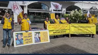 آکسیون ایرانیان آزاده در آرهوس دانمارک علیه مماشات با رژیم آخوندی - شنبه ۱۵مرداد
