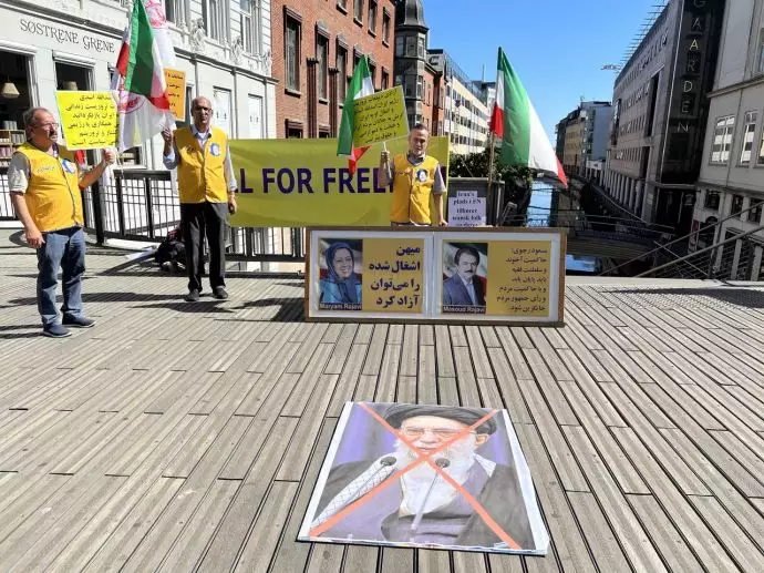 آکسیون اعتراضی ایرانیان آزاده و هواداران سازمان مجاهدین در آرهوس علیه سیاست مماشات با آخوندها - 4