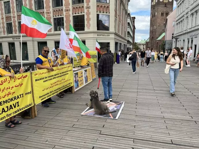 آکسیون ایرانیان آزاده در آرهوس دانمارک در حمایت از مقاومت ایران و علیه مماشات با آخوندها