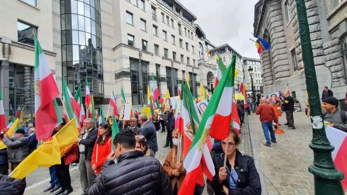 تظاهرات ایرانیان آزاده در بروکسل همزمان با برگزاری دادگاه استیناف اسدالله اسدی - 3