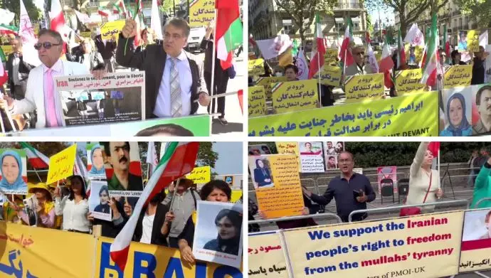 آکسیون ایرانیان آزاده در پاریس، لندن و فرانکفورت، در حمایت از قیام سراسری