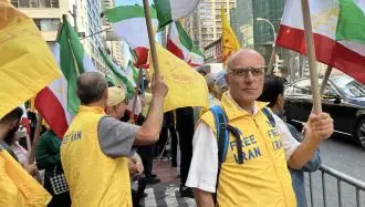 آکسیون ایرانیان آزاده در نیویورک در برابر هتل رئیسی جلاد - ۲۹شهریور
