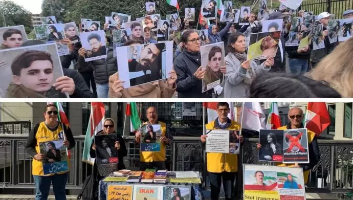 آکسیون ایرانیان آزاده مقابل سفارت رژیم در اسلو و برگزاری میز کتاب توسط ایرانیان آزاده در آرهوس در همبستگی با قیام