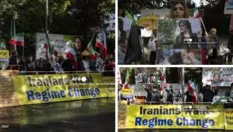 خبرگزاری فرانسه: تظاهرات هواداران شورای ملی مقاومت مقابل سفارت ایران در برلین 