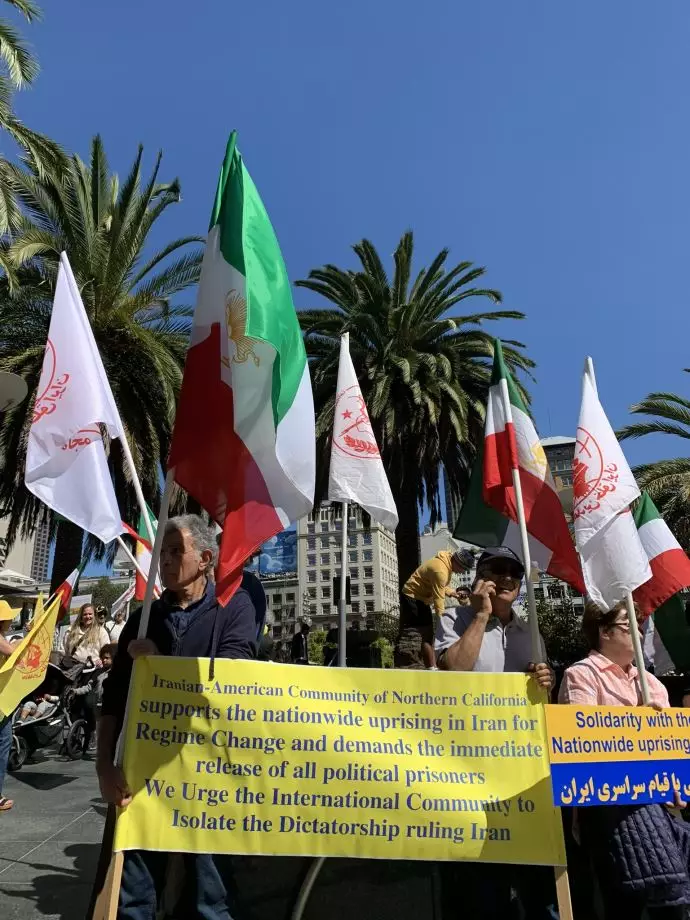 تظاهرات ایرانیان آزاده در سانفرانسیسکو در حمایت از قیام سراسری مردم ایران ۴مهر ۱۴۰۱ - 4
