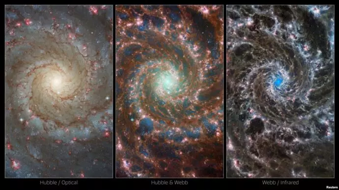 جیمز وب، جزئیات خیره‌کننده‌ای از کهکشان مارپیچی