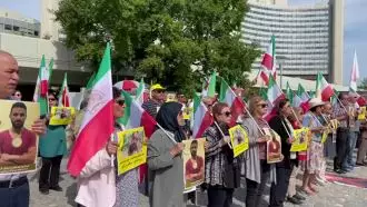 تظاهرات ایرانیان آزاده مقابل آژانس بین‌المللی انرژی اتمی در وین و بزرگداشت شهادت نوید افکاری