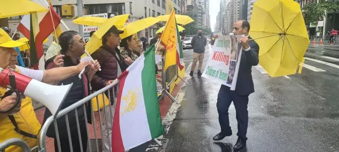 آکسیون ایرانیان آزاده در نیویورک مقابل محل اقامت رئیسی جلاد - پنجشنبه ۳۱شهریور - 5