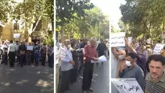 تجمع اعتراضی بازنشستگان فولاد اصفهان