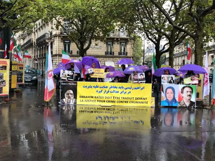تظاهرات ایرانیان آزاده در پاریس در حمایت از قیام سراسری مردم ایران ۴مهر ۱۴۰۱ - 0