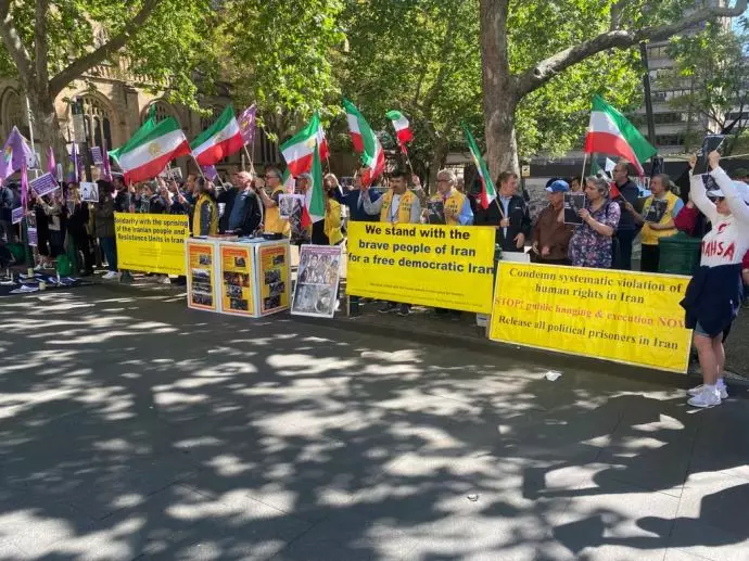 تظاهرات ایرانیان آزاده هواداران سازمان مجاهدین در سیدنی - حمایت از قیام مردم ایران - 5