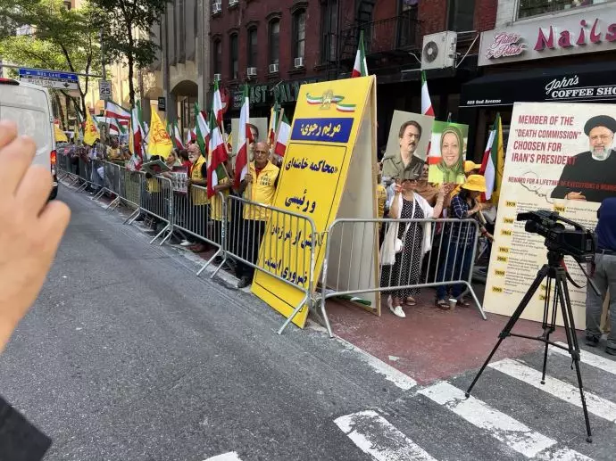آکسیون ایرانیان آزاده در نیویورک در برابر هتل رئیسی جلاد - ۲۹شهریور - 3