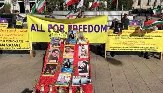 تظاهرات ایرانیان آزاده هواداران سازمان مجاهدین در آرهوس دانمارک - حمایت از قیام مردم ایران