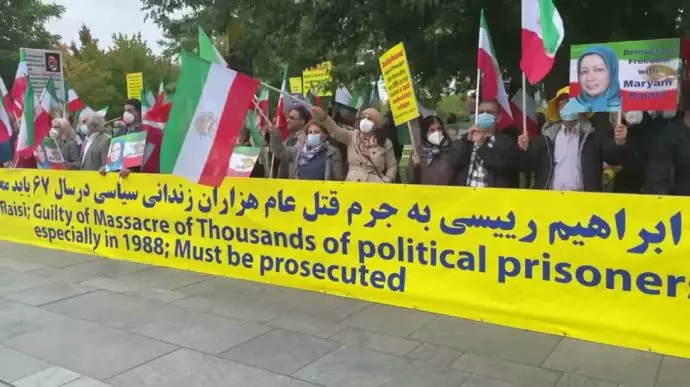 تظاهرات ایرانیان آزاده در آمریکا علیه رئیسی جلاد