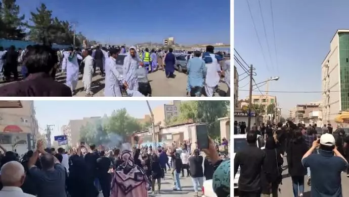 پانزدهمین روز قیام -  تظاهرات مردم در اهواز و زاهدان -۸مهر ۱۴۰۱