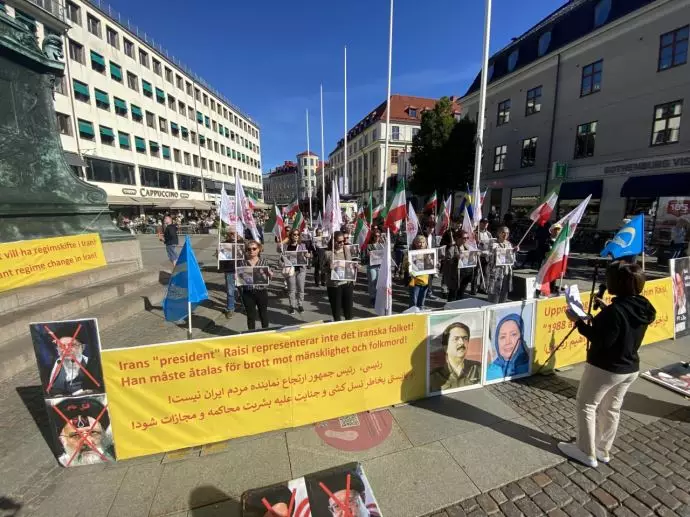 تجمع ایرانیان آزاده و هواداران مقاومت ایران در یوتوبوری سوئد در محکومیت قتل مهسا امینی - 2