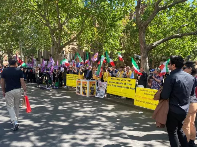 تظاهرات ایرانیان آزاده هواداران سازمان مجاهدین در سیدنی - حمایت از قیام مردم ایران - 6