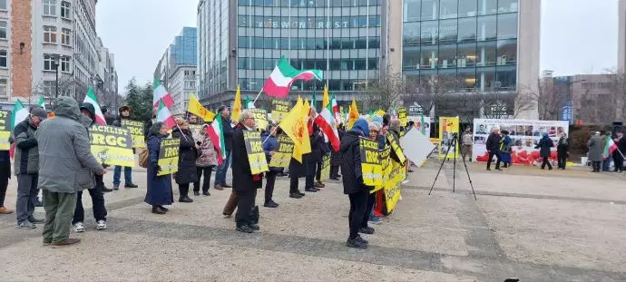 بروکسل - تظاهرات ایرانیان آزاده برای لیست‌گذاری سپاه پاسداران - ۳بهمن - 3