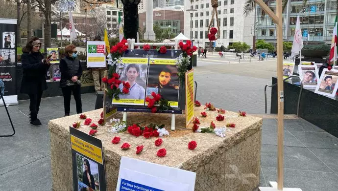 آکسیون ایرانیان آزاده و هواداران سازمان مجاهدین در کالیفرنیا - محکومیت اعدام دو قهرمان شورشی قیام - ۱۸دی ۱۴۰۱