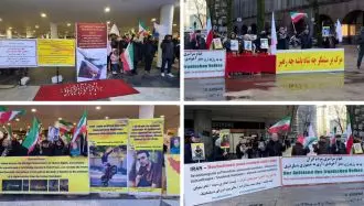 آکسیون هواداران مجاهدین و مقاومت ایران به‌مناسبت سومین سالگرد شلیک به هواپیمای اوکراینی