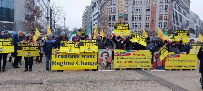 بروکسل - تظاهرات ایرانیان آزاده برای لیست‌گذاری سپاه پاسداران - ۳بهمن - 1