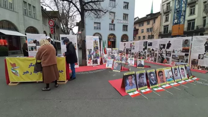 زوریخ سوئیس - برگزاری نمایشگاهی از تصاویر شهیدان قیام سراسری -۴بهمن ۱۴۰۱ - 6
