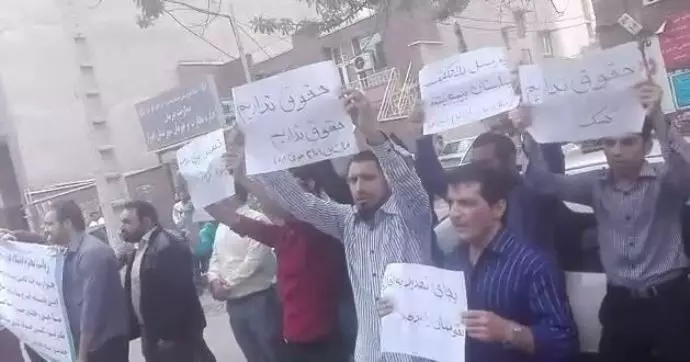 -اهواز - تجمع اعتراضی پرسنل بیمارستان موسوم به خمینی - ۵بهمن
