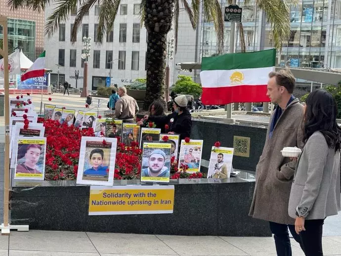 آکسیون ایرانیان آزاده و هواداران سازمان مجاهدین در کالیفرنیا - محکومیت اعدام دو قهرمان شورشی قیام - ۱۸دی ۱۴۰۱ - 1