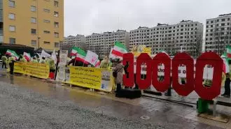 تظاهرات ایرانیان آزاده در برابر دادگاه استیناف دژخیم حمید نوری