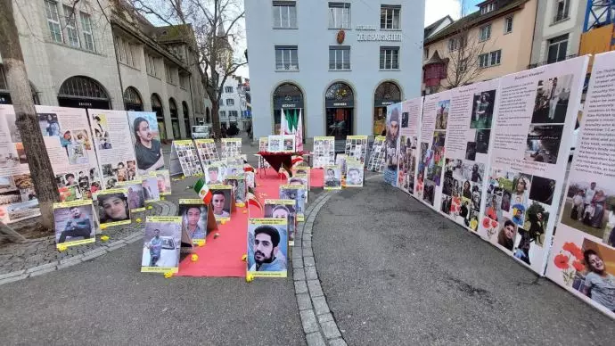 زوریخ سوئیس - ایرانیان آزاده اقدام به برگزاری نمایشگاه قیام سراسری کردند - ۲۰دی - 5