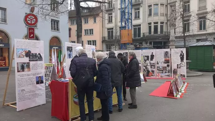 زوریخ سوئیس - برگزاری نمایشگاهی از تصاویر شهیدان قیام سراسری -۴بهمن ۱۴۰۱ - 0
