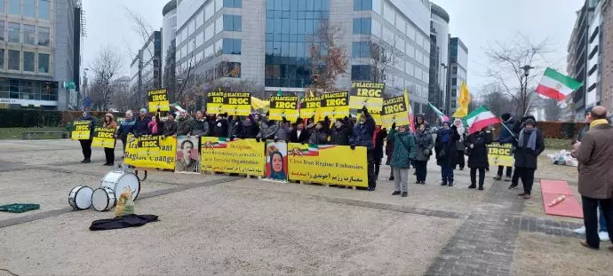 بروکسل - تظاهرات ایرانیان آزاده برای لیست‌گذاری سپاه پاسداران - ۳بهمن - 3