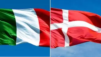 پرچم دانمارک و ایتالیا